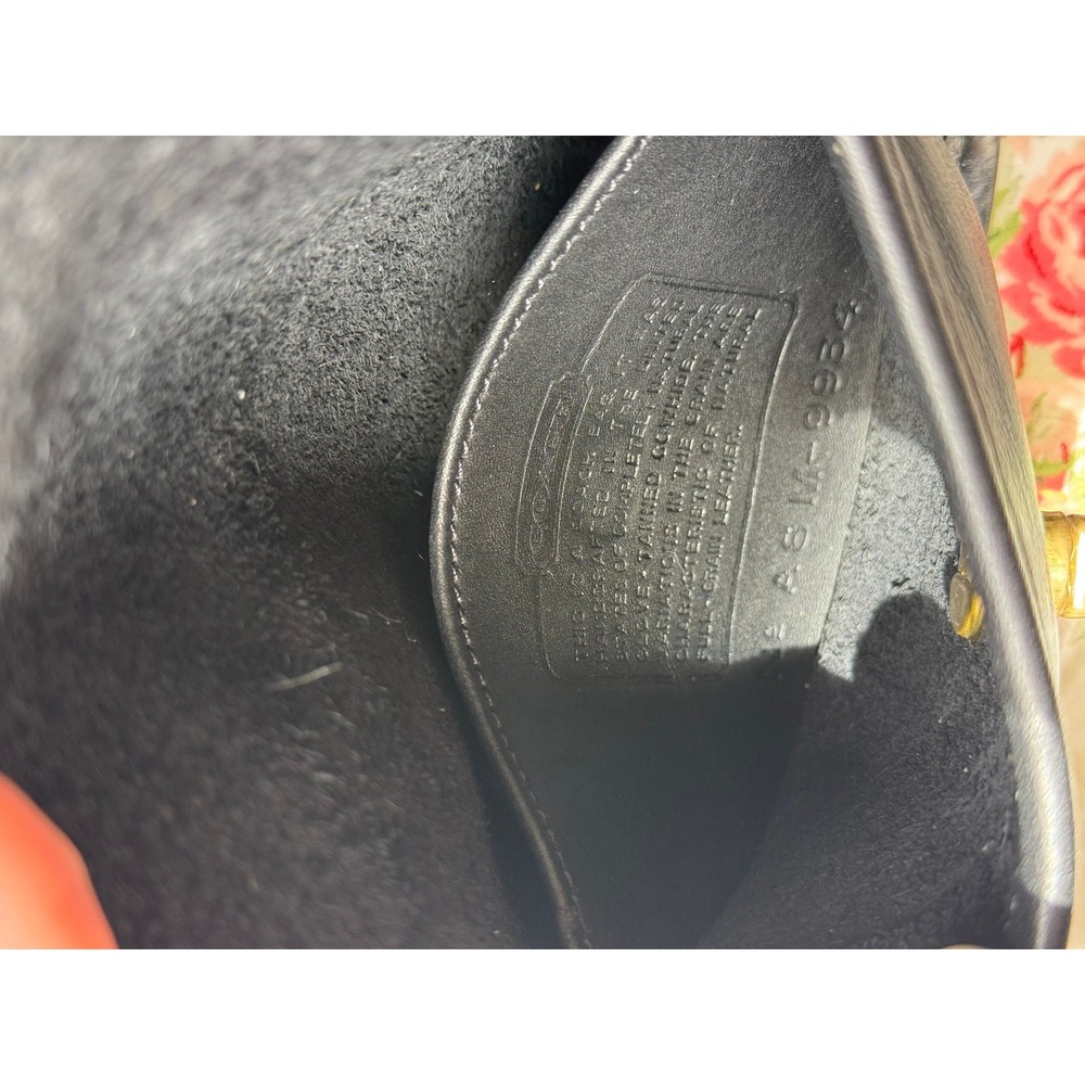 Vintage Coach Everett Bag Black Glovetanned Leather Turnlock Crossbody #9934 USA - Picture 15 of 16